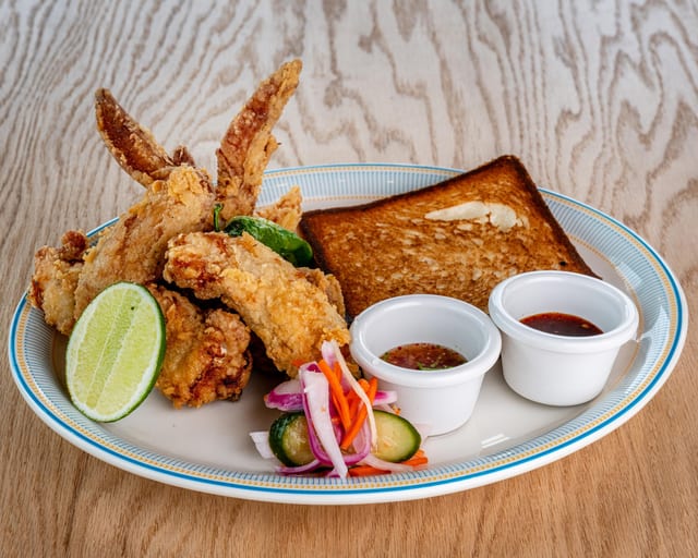 Broth–Brined Fried Chicken.