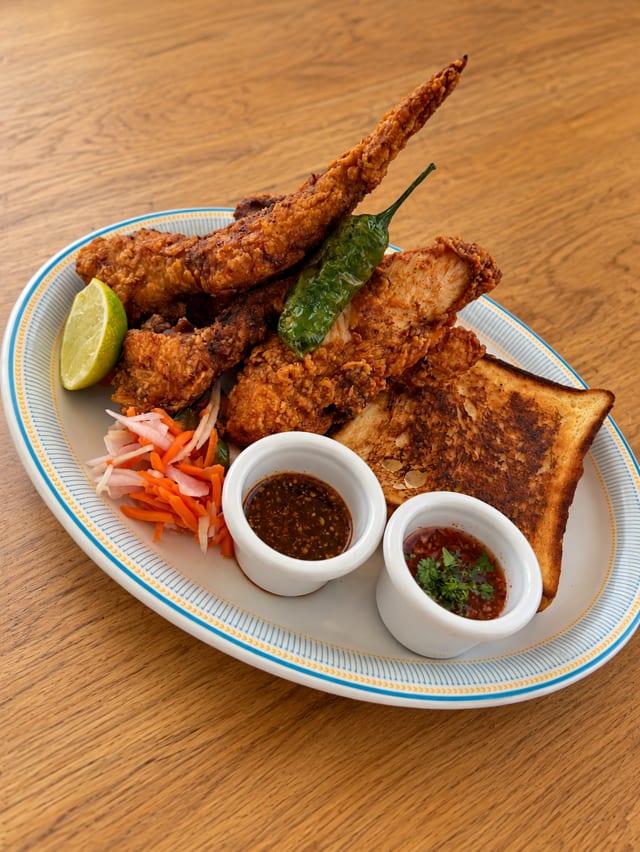 Broth–Brined Fried Chicken.